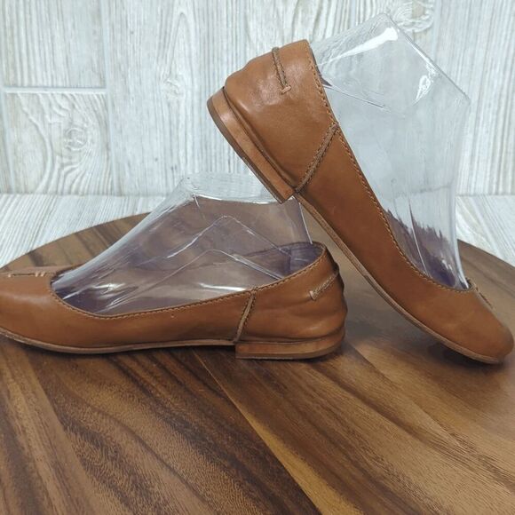 Frye Brown Leather Ballet Flats Womens Size 7.5 - Picture 10 of 12
